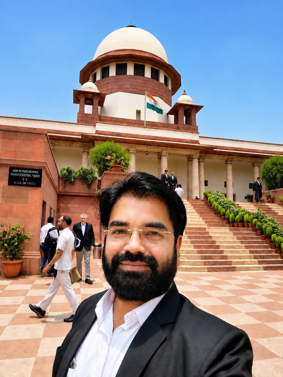 Narendra Verma, Advocate, Supreme Court of India, at his office desk